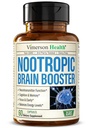 Nootropics Brain Support Supplement - Nootropic Brain Booster for forbedret fokus, konsentrasjon og minne. Hjernen Nootropic for Helse Helse, Mood & Energi Støtte. Ikke-GMO. Laget i USA. 60 Kapsler