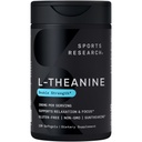Idrettsforskning L-Theanine 200mg med organisk kokosolje | Suntheanine Supplement for fokus, avslapping og varsling | Dobbelt styrke, ikke-GMO & Glutenfri