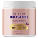 QSTA Myo-Inositol & D-Chiro Inositol Supplement for kvinner 4100mg (40:1 Ratio) - 9-i-1 Hormonal & Metabolic Support med PCOS Multivitaminer. Inositol pulver Supplement for hormonbalanse