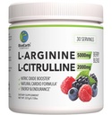 L-Arginine 5000mg + L-Citrulline 2000mg Complex Powder Supplement - Nitric Oxid Booster - hjerte helse, blodstrøm, energi og utholdenhet - 30 serveringer (Berry Blend)