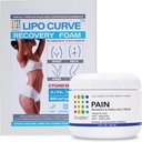Arnica Montana Bruising & Svelting Krem & LipoCurve Foam Postkirurgi Pads Bundle, for Liposuction Post Kirurgisk Recovery & Lymphatic Drainage