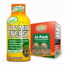 Vitamin energi immun + ekstra styrke energi Shot Mango 24 Pack, 260 mg naturlig koffein, B-vitaminer, Citikolin, grønn te, immunitet og fokus støtte, null sukker, glutenfri 1,93 floz
