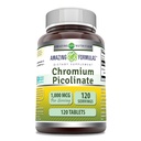 Amazing Formler Chromium Picolinat Supplement | 1000 Mcg | 120 tabletter | Ikke-GMO | Glutenfri | laget i USA