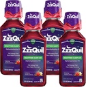 ZzzQuil, natt søvnhjelp væske, 50 mg diphenhydramin HCl, nr.1 søvn-Aid merkevare, beroligende Vanilla Cherry Flavor, ikke-habit forming, 12 FL OZ (pakke av 4)