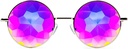 GloFX Tenk Kaleidoskop Briller - Metall Frame - Rainbow Diffraksjon Rave EDM Festival