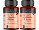Ultra ren krillolje 500mg x 240 kapsler (2 flasker) - kildet i de upolerte vannet i Antarktis som gir en rik forsyning av Astaxanthin, Omega 3 og vitamin D