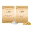 Rene opprinnelige ingredienser Brewer's Yeast og Kalsium Citrat Bundle, 1 lb Hver, Ingen additiver eller Fillers, Kosttilskudd