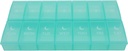7 Day Weekly Pill AM PM Organizer, ShysTech Stor Pill Case Pill Box 2 tid om dagen for piller/medikasjon/Supplements/Vitamin (grønn)