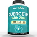 Nutrivein Zinc Quercetin Kombinert Supplement - Forbedret-absorpsjon Quercetin med sink for respirasjon, Cardio, Immune og Full-Body Support - Maksimal biotilgjengelighet