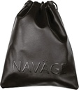 Navage reisepose (svart) - Vegansk skinn reise poser for kvinner og menn - Tilpasset liten krukke for Navage Nasal irrigasjonssystem - Versatile tegnestreng Pouch og Makeup Bag (8.25"x10.25")")