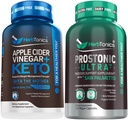Herbtonics Apple Cider Vinegar Capsules Plus Keto BHB Fedtforbrenner & Vekttap Supplement for kvinner og menn - Prostata Support Supplement for menns helse | med så Palmetto Beta Sitosterol