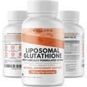 Liposomal Glutation (Setria® 700 mg) - Glutation - Glutation Supplement - Aktiv form ren glutation - Forbedret absorpsjon - Ikke GMO Antioksidant, Detox, kardiovaskulær, immunhelse (60 ct)