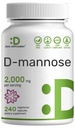 DEAL Forsyning D Mannose 500mg Kapsler (2.000mg Per Serving), 240 Veggie Piller – Fastvirkende Vannløselig Form – Ekstra styrke Urintrakt (UTI) Helsestøtte – Ikke-GMO, Vegansk Vennlig