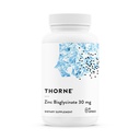 THORNE - Zinc Bisglycinate 30 mg - Høyt absorberbart Sink Supplement - Støtter immunsystem, øye, hud og reproduktiv helse* - Tredjeparts sertifisert - Gluten, Dairy & Soja-fri - 60 kapsler