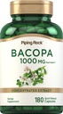 Piping Rock Bacopa Monnieri Supplement 1000 mg | 180 kapsler | Herbal ekstrakt |Non-GMO & Glutenfri