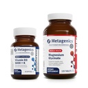 Metagenis Essential wellness Duo: D3 5000 + K - Immunstøtte, Bein og hjerte helse - 60 Softgels & høyt absorberbart magnesiumglycinat for muskler og nervesystem støtte - 120 tabletter
