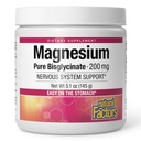 Naturlige faktorer Magnesium Bisglycinat pulver - Hel-Body Helse Støtte Supplement - Naturlig Magnesium Supplement støtter bein styrke og helse - 5.1 oz (50 Serveringer)