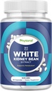 Hvit Nyrebønne Ekstrakt Carb Blocker - Hvite Nyrebønner Supplement for Metabolisme Økt & Ease Kalorier fra Starchy Food - Carb Control Supplements - 60 Kapsler