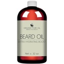 Unscented Beard Oil - naturlig, ikke-GMO, ansiktshår Hydrating og kondisjonering olje blanding - 32 oz - bulk størrelse, fremme vekst og silki glatt hår - Jojoba, Argan og mer