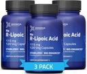 Geronova Research Bio-forbedret R-Lipoic Acid, 115 mg kapsler - 12 måneders forsyning - Stabilisert R Alpha Lipoic Acid med forbedret absorpsjon - R Lipoic Acid Supplement - 360 Antall