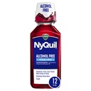 Vicks NyQuil, alkoholfri, Cough, Cold & Flue Relief, Sore Throat, Feber & Congestion Relief, Berry, 12 Fl Oz