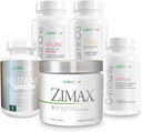 Premium Maksimal Forsvarsverdi Kit: Denne 5 Premium kosttilskudd og vitaminer sett Inkluderer: Zimax, Selenium + Spirulina, Glutathione MT + Sink, vitamin D3, og C-Imm.