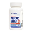 HealthA2Z® Mucus Relief | Guaifenesin 1200 mg | 100 tabletter | Maks styrke | 12 timer | Forventende | Relieves brystkongestion | Thins and Loosens Mucus (100 tabletter)