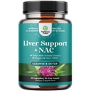 Liver Support NAC Supplement med Melk Thistle for Liver Cleanse Detox & Repair - N Acetyl Cysteine Supplement for Liver Cleanse med gurkemeie, Choline, Dandelion og L-Glutatione - 60 greve
