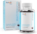 Hyalogisk skjønnhet fra Innenfor hyaluronsyre Gummies – Ideell for hudpleie og hårvekst - Delicious Berry-Flavored Gummy vitaminer – Vegan & Glutenfri (60 Gummies)