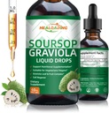Soursop Bitters Flytende Drop: Organic Graviola Soursop Leaf Extract væske for cellestøtte, regenerering, immunforsterkning, slappe av og antioksidant støtte