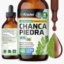 BIO KRAUTER Chanca Piedra Tinktur - Naturlig Nyre Helse Support Liquid - Chanca Piedra Stein Breaker & Gallblader Cleanse Formula - Vegan, alkohol og sukker Gratis dråper - 4 oz