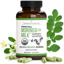 Lactation Supplement - Organic Moringa Capsules for amming støtte for å øke brystmelk forsyning (120 ct) ren malungay leaf pulver for melk produksjon Booster & postnatal vitaminer A E K 500mg