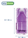 Ezy Dos Pill Cutter og Splitter med dispenser, Cuts piller, vitaminer, tabletter, rustfritt stål Blade, reisestørrelse, farger May Vary (Pack of 2)