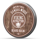 Vikingrevolusjon Sandalwood Beard Balm - Beard Butter med Argan Oil, Beard Softener for menn med Jojoba olje - Beard Moisturizer for menn med Beeswax - Beard Wax for menn (2oz, 1 Pack)