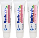 Globe (3 Pack) Bacitracin Sink Ointment + Aloe 1oz - Maksimal styrke antibiotika for sår healing - Topisk medisinert løsning for kutt, Burns, Scrapes - Hudinfeksjon og førstehjelp Essentials