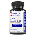 Quantum Nutrition Labs Vitamin D3 og K2 Supplement - Bone & hjerte helse støtte for kvinner og menn, 5000 IU, Vegan vitaminer, Tillater kalsiumabsorpsjon, Glutenfri - 30 Plantebaserte kapsler