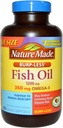 Natur laget Burp-Less Fish Oil 1200mg, 360mg Omega-3, flytende Softgels 200 ea (pakke med 2)