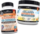 BioSchwartz Glukosamine Chondroitin MSM + Collagen Peptides pulver - sunn bein & felles støtte - fremmer fleksibilitet og støtte Cartilage