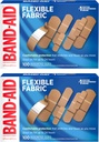 BAND-AID Merke Fleksibel Materiale klesbinder med minnevevsstoff, Quilt-Aid Comfort Pad & Hurt-Free Pad; Sårpleie for mindre kutt, Scrapes, & sår, sorterte størrelser, 2 x 100 greve