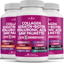 Ny Age Collage Piller Biotin Keratin Sag Palmetto Hyaluronsyre- Vitamin E Folinsyre Pumpkin frø MSM- 270 greve