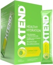 Xtend XTEND Sunn Hydration Lemon Lime | Zero Sugar Superior Hydration Powder Packets | 6 Nøkkelelektrolytter Drikkeblanding | Essentielle Aminosyrer | NSF-sertifisert for Sport | 15 Sticks