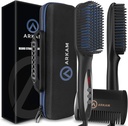 Arkam Skjegg Straightener for menn -Premium Heated Skjegg Børste Kit w/Anti-Scald Feature, Dual Action Hair Comb og Hard Shell reise saken for medium til lange Skjegg - Kostume og Grooming Gaver for menn