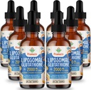 2000MG Liposomal Glutathione Liquid, 98% Absorpsjon, aktiv form L-Glutathione Supplement, Vegansk Vennlig, Kraftig Antioksidant Kompleks for immunsystem, Aging Defense, Detox, 16 FL.OZ