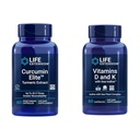 Livsforlengelse Curcumin Elite Turmeric Extract, fremmer en sunn inflammatorisk respons og vitaminer D og K med Sea-Iodine, vitamin D3, vitamin K1 og K2