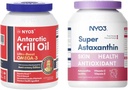 Krill Olje Omega 3 1000mg softgels og astaxanthin 12mg antioksidant supplements Bundle