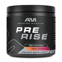 Amazing Muskel Pre Rise | Pre-Workout pulver Supplement med koffein & Beta-Alanin for menn og kvinner | 25 serveringer (25 Serveringer, fruktpunch)