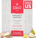 D’AO Labs immunitetsstøtte - Immunitetsforsterkning - Effervescent immunitetsstøtte pulver - Yu Ping Feng San Traditional Kinesisk Herbal - Effervescent pulver med Pear-Ginger Flavor - 15 Individual Services