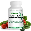 Essential kilde Bonita V Vegansk hår negler og hudvitaminer for kvinner - 20 aktive ingredienser inkludert biotin - sterkere negler, sunn hud, hårvekst - 60 EZ-TAB Veggie tabletter