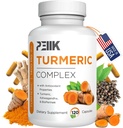 Turmeric curcumin med svart pepper og askwagandha - høy absorpsjon Ultra Potent Turmeric Supplement med 95% Curcuminoids, BioPerine & Ashwagandha - Turmeric Capsules for felles støtte 120 kapsler