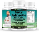 Pumpkin Seed Olje & hårvekst Supplement med sag Palmetto for kvinner, DHT Blocker for menn, PCOS Prostata Helse, Pygeum, Lycopen, Mens Helse